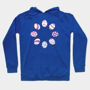 Eggs | Purple Orange | Stripes | Dots | Clouds | Light Hoodie